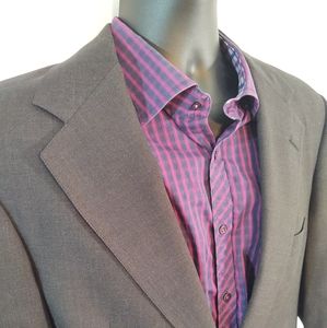 Brooks Brothers 42R gray wool blazer mens